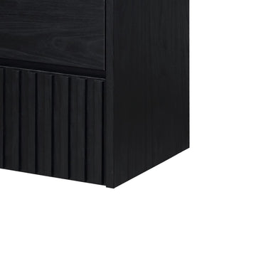 Sherwin Slat Modern Coastal 2-Drawer Wall Mounted Bath Vanity Cabinet Only (Sink Basin Not Included)